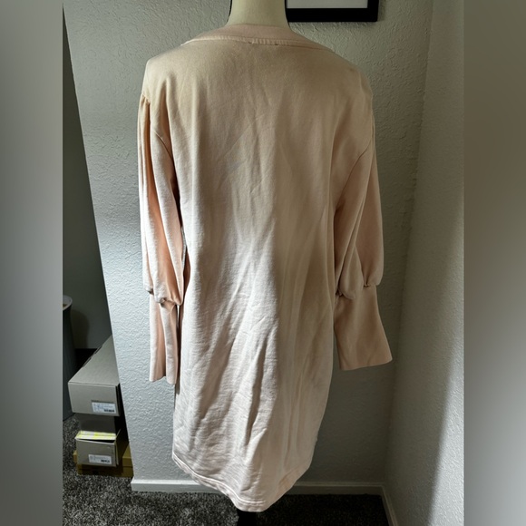 J.Crew Original cotton terry puff-sleeve sweatshirt dress - Picture 3 of 7